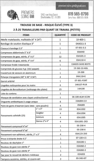 Trousse premiers soins complète-2 à 25 pers. - En Plastique