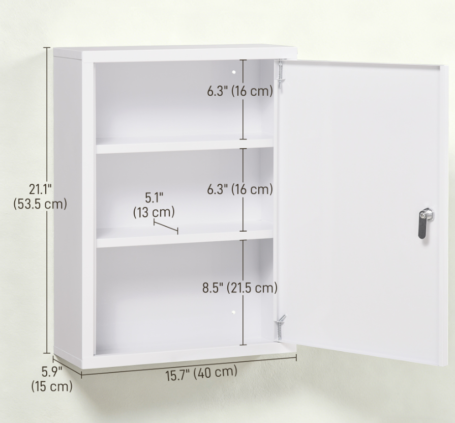 Armoire de pharmacie verrouillable