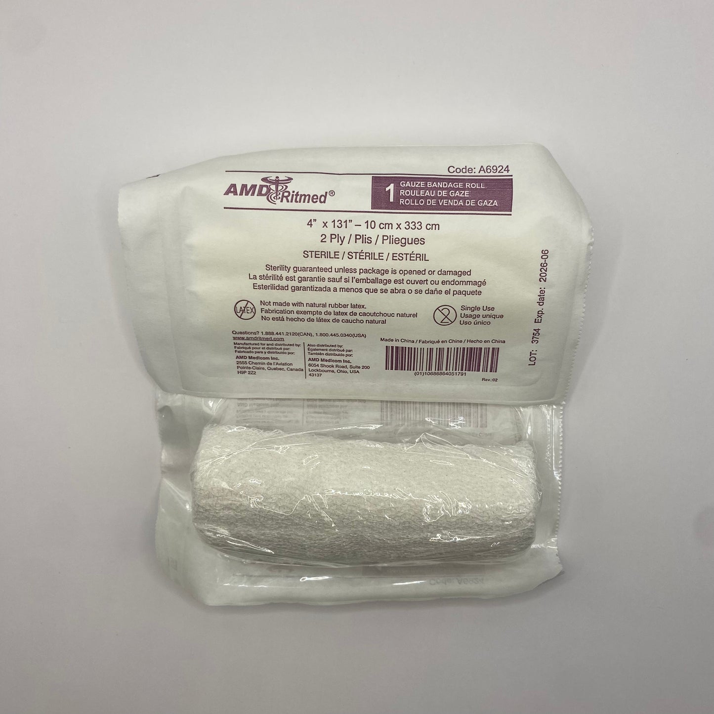 Rouleau gaze stérile - Trousses de Premiers Soins GM