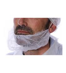 Couvre barbe Non-tissé 18'' blanc